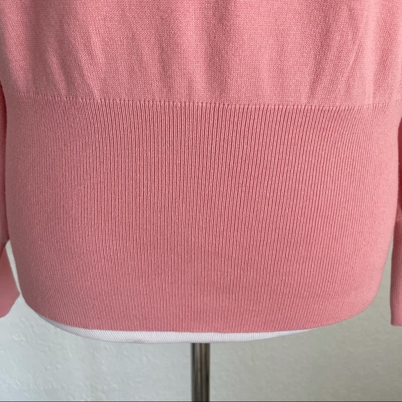 Skies Are Blue Cutout Pink Rose Sweater Retro Mock Neck Medium StitchFix - Picture 10 of 14